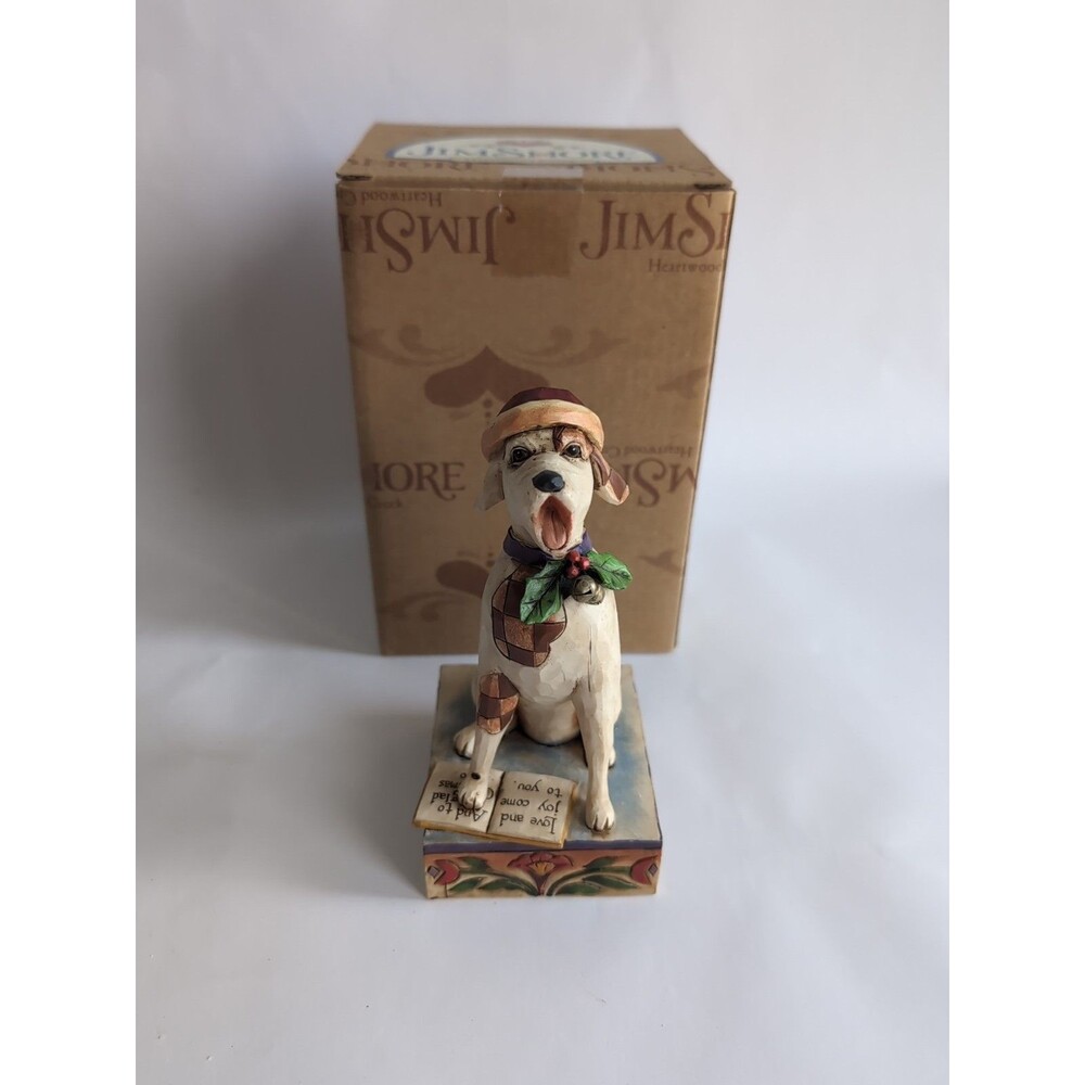 Jim Shore Christmas Dog Figurine 2007 “Bark The Herald Angels Sing” 4007934